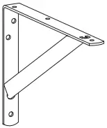 PROJECT SOURCE 46357PKLLG Heavy Duty Black Shelf Bracket 02