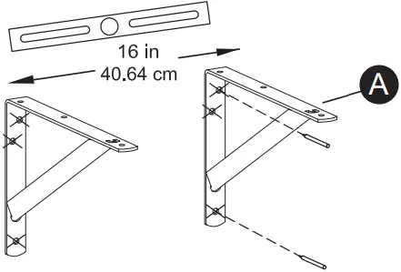 PROJECT SOURCE 46357PKLLG Heavy Duty Black Shelf Bracket A01