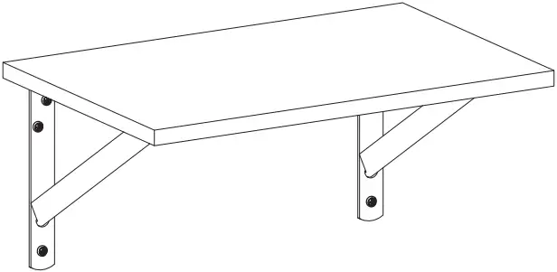 PROJECT SOURCE 46357PKLLG Heavy Duty Black Shelf Bracket A04