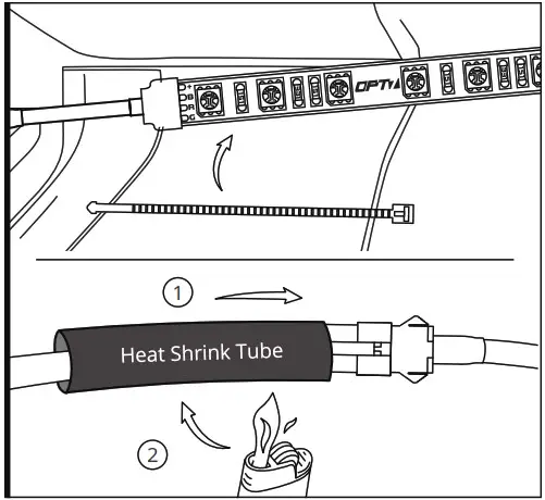 OPT7 LIGHTING AURA Boat Interior Single Row Lighting Kit - INSTALLATION 4