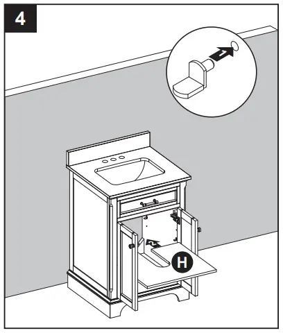 allen roth 24-in Vanity with Top - figure 4
