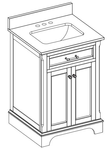 allen roth 24-in Vanity with Top