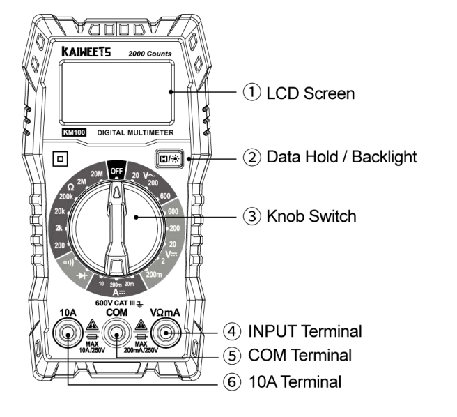 KAIWEETS-KM100-Digital-Multimeter-Fig-1