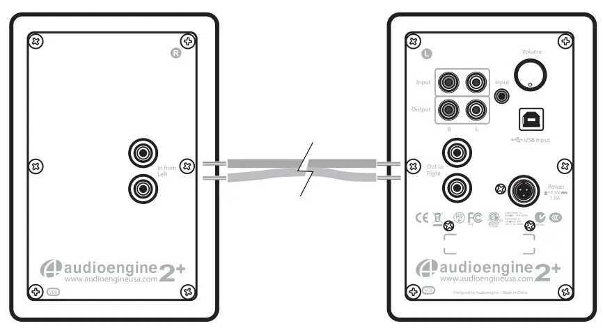 Audioengine A2+ Wireless Premium Powered Speaker -setup