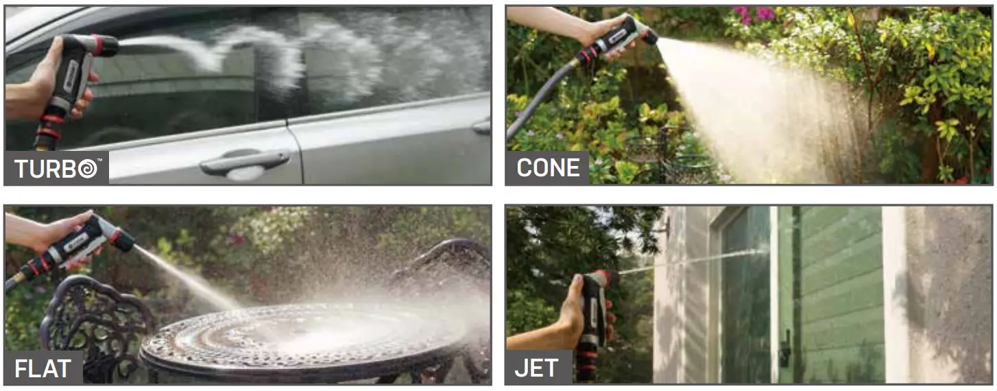 EDEN 94834EDAMZ PRO Metal Front-Trigger 4-Pattern Turbo Nozzle - fig 3