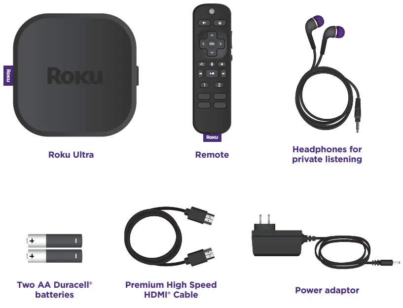 Roku RO4800R Ultra HDR 4K UHD Streaming Media Player -What’s included