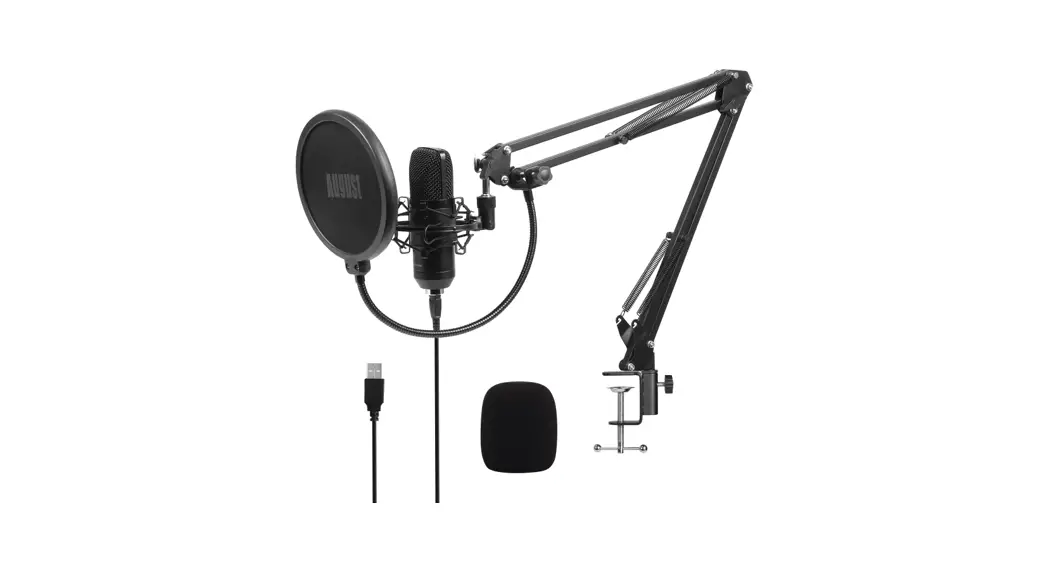 August Rec100b Desktop Usb Condenser Microphone Boom Arm User Guide