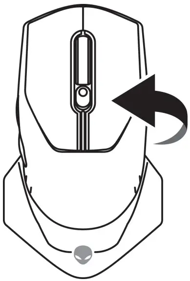 DELL Alienware 610M Wired Wireless Gaming Mouse - Connecting the mouse