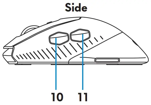 DELL Alienware 610M Wired Wireless Gaming Mouse - Features Side