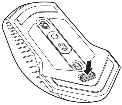 DELL Alienware 610M Wired Wireless Gaming Mouse - Insert the USB wireless dongle back