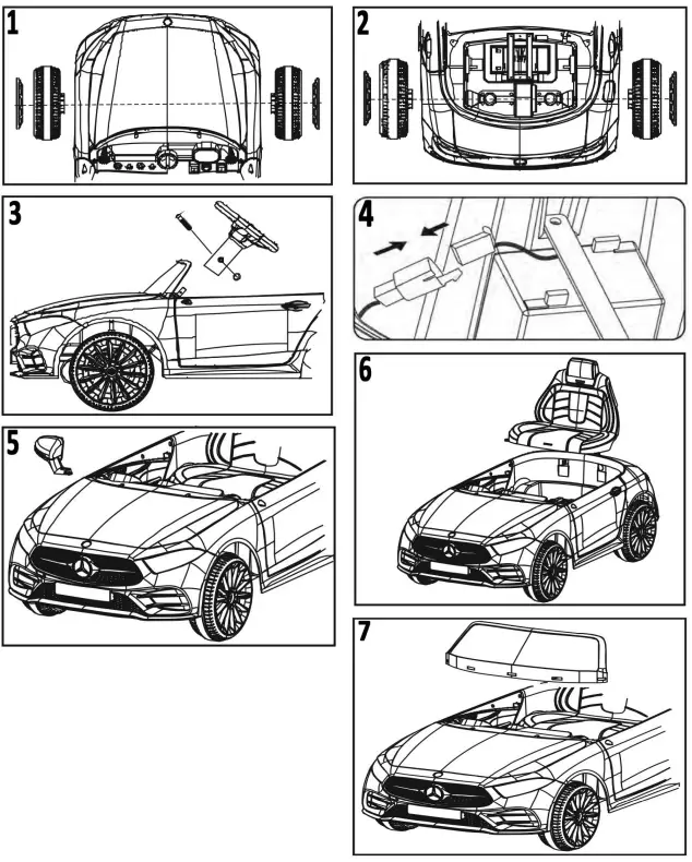 Mercedes-Benz BENZ CLS 350 Car With 2.4g Remote Control and 12 V7ah Battery - fig 2