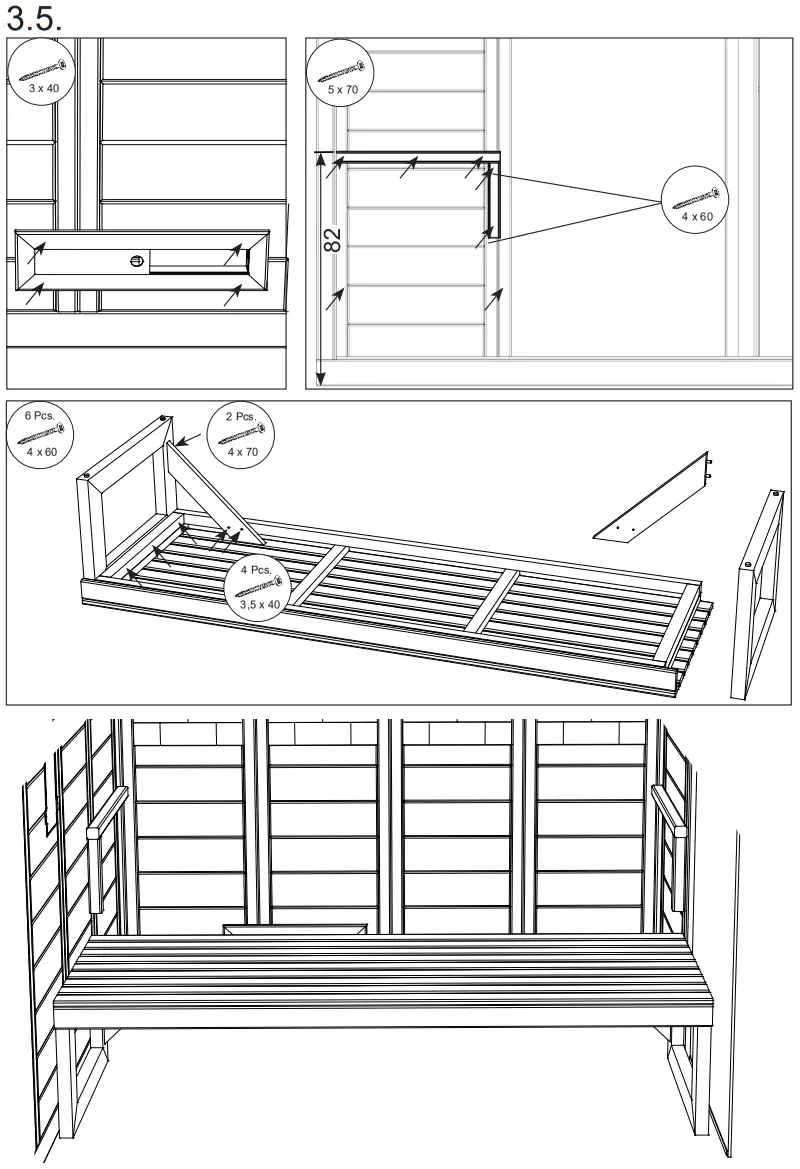 sentiotec Himalaya Corner Infra Plus 206x206x204cm Solid Wood Sauna - Figure 13