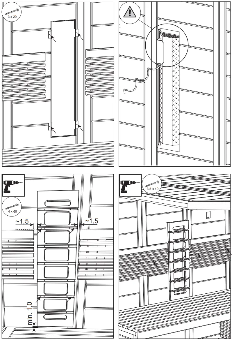sentiotec Himalaya Corner Infra Plus 206x206x204cm Solid Wood Sauna - Figure 16