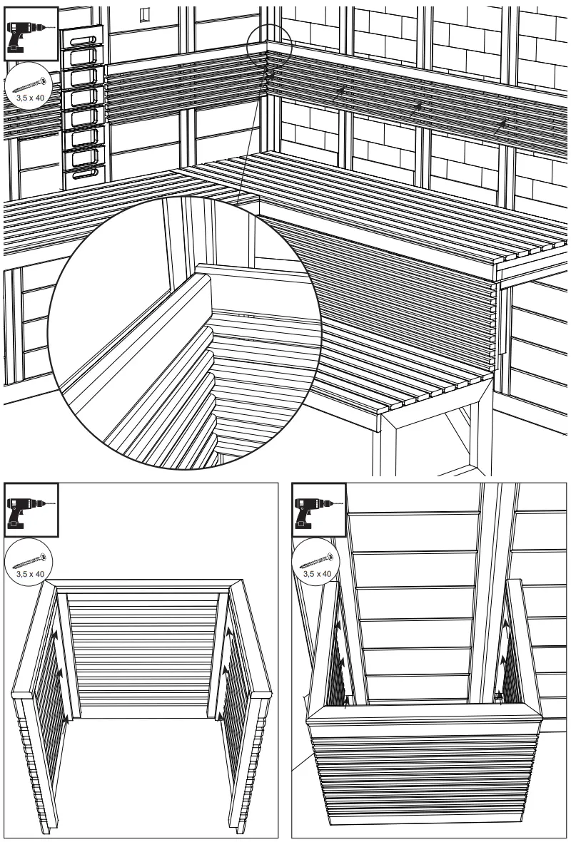 sentiotec Himalaya Corner Infra Plus 206x206x204cm Solid Wood Sauna - Figure 17