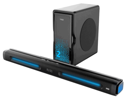 global sources YSD-8819HS 120W LED Light True Stereo Bluetooth Sound Bar