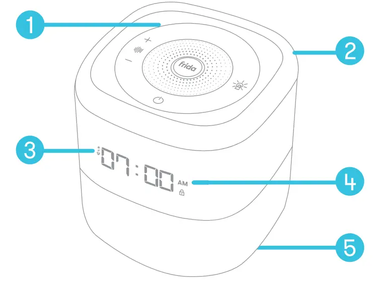frida baby 100001463 3 In 1 Sound Machine with When to Wake Clock and Light - Features