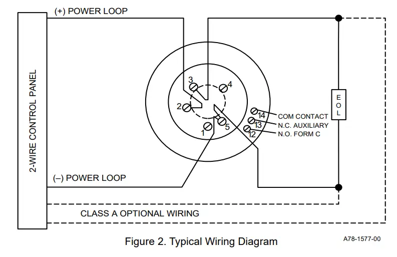 NOTIFIER B616LP Plug In Detector Base-Wiring Diagram