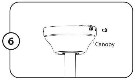 PROMINENCE HOME 51433 Universal Remote Control - Reinstall the canopy