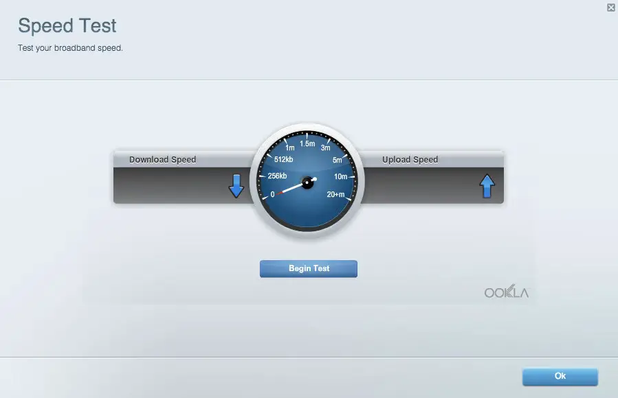 LINKSYS EA7250 Dual Band WiFi 5 Router - Speed Test