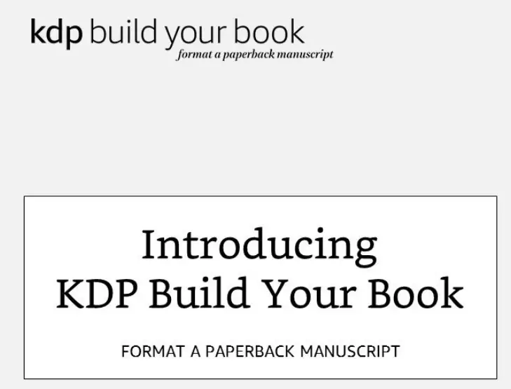 Kdp Build Your Book - Paperback Interior Formatting Kdp Build Your Book - Paperback Interior Formatting