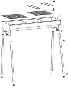 BUFFALO CT811 Charcoal Barbecue - Assembly instructions