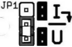 Voltage / current output petting - jumper JP1