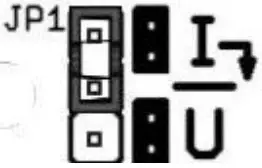 Voltage / current output petting - jumper JP1