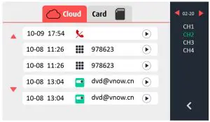 Cloud & SD card record playback
