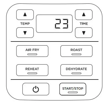 NINJA AF100EU Air Fryer Instructions - FUNCTION BUTTONS
