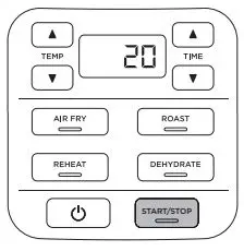 NINJA AF100EU Air Fryer Instructions - Press START STOP to begin cooking