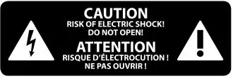 Caution - Risk of electric shock