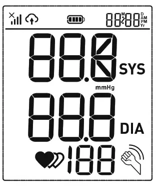 iBloodPressure SMBP802-GS-001 Cellular Blood- LCD Display Signal