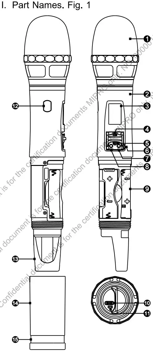 MIPRO ACT580H Digital Handheld Transmitter - fig