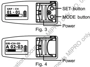 MIPRO ACT580H Digital Handheld Transmitter sat button
