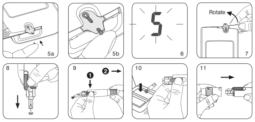 RIGHTEST Alpha Blood Glucose Meter - Performing a Test 3