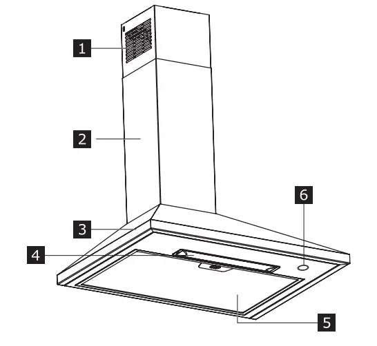 IKEA RYTMISK Wall Mounted Extractor Hood Stainless Steel - Product description