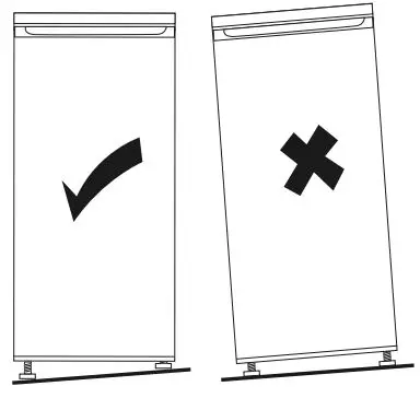 Haier HVF91VW Vertical Freezer User Manual - Levelling the unit