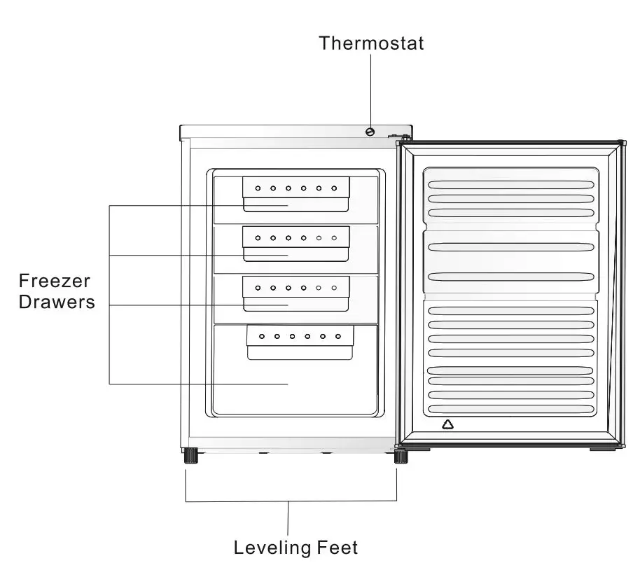 Haier HVF91VW Vertical Freezer User Manual - Product Overview