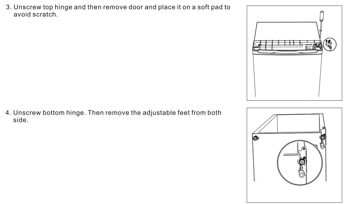 Haier HVF91VW Vertical Freezer User Manual - Reverse Door