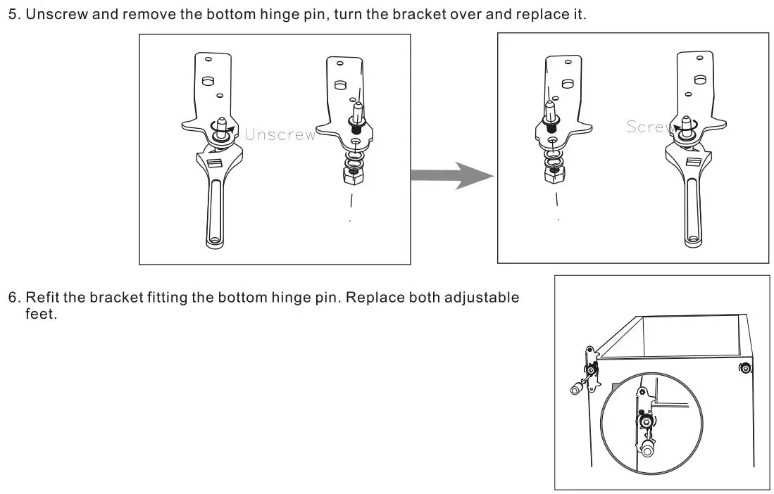 Haier HVF91VW Vertical Freezer User Manual - Reverse Door