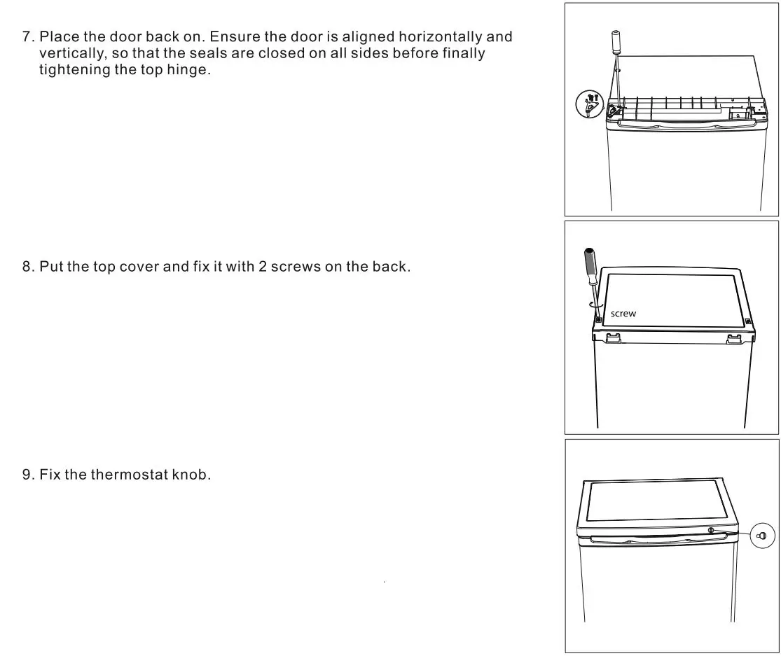 Haier HVF91VW Vertical Freezer User Manual - Reverse Door