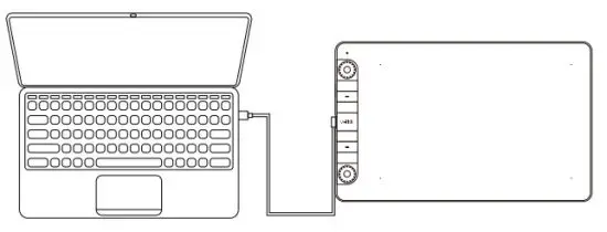 VEIKK VK1060PRO Graphic Drawing Pen Tablet - Tablet Connection