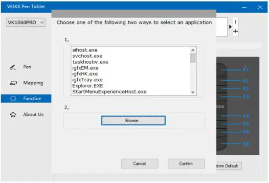 VEIKK VK1060PRO Graphic Drawing Pen Tablet - function 2