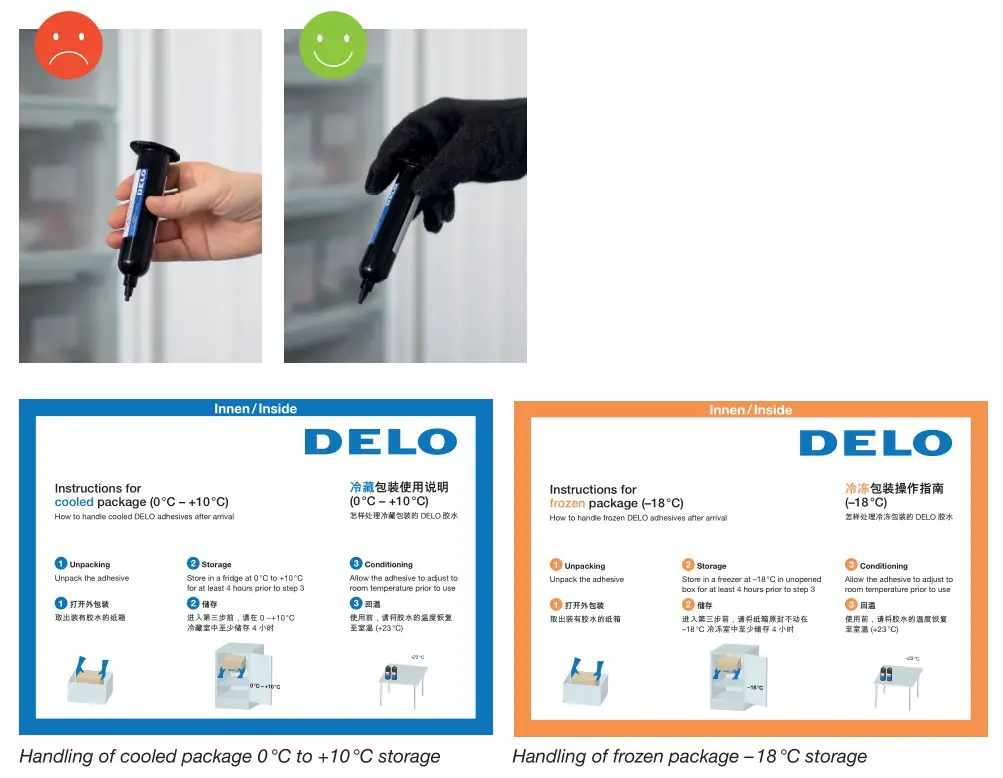 DELO DF698 Dualbond Cationic - Removal of the containers