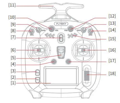 FLYSKY FS-ST8 Transmitter with Receiver - Transmitter Overview