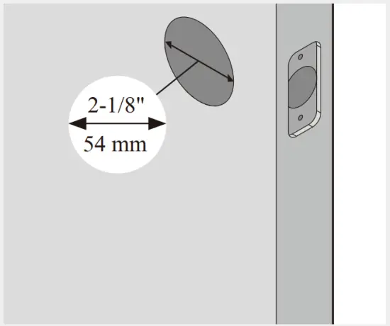 Prepare the door and check dimensions