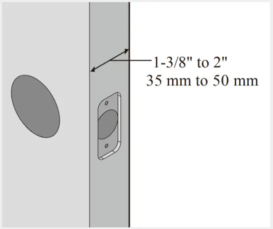 Prepare the door and check dimensions