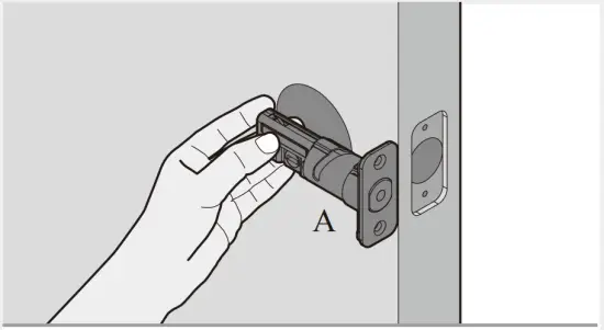 Install the latch and strike