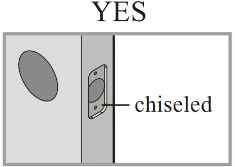 Install the latch and strike