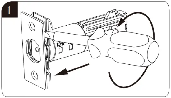 Install the latch and strike